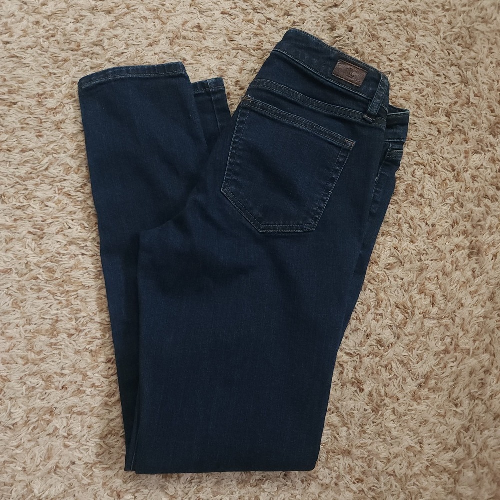 Lauren Ralph Lauren Skinny Jeans Women 2 Dark Indigo Blue Mid Rise Stretch Denim
